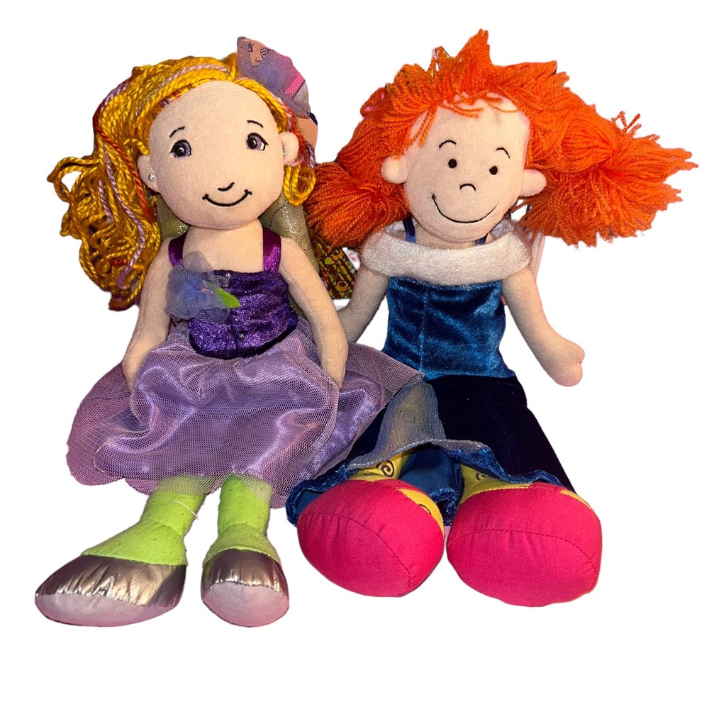 Groovy Girls Lot of 2 Dolls Soft Plush Vintage Y2K Collectible Redhead Blonde